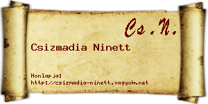 Csizmadia Ninett névjegykártya